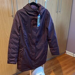 32 Degrees Women's Dark Purple Puffer Coat